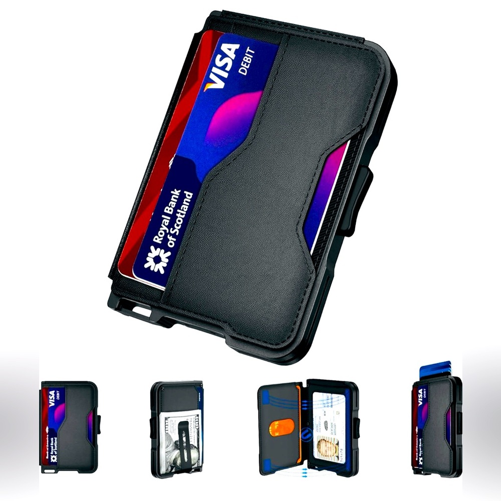 Men’s Slim Bifold Money Clip Wallet - Picture 4 of 6